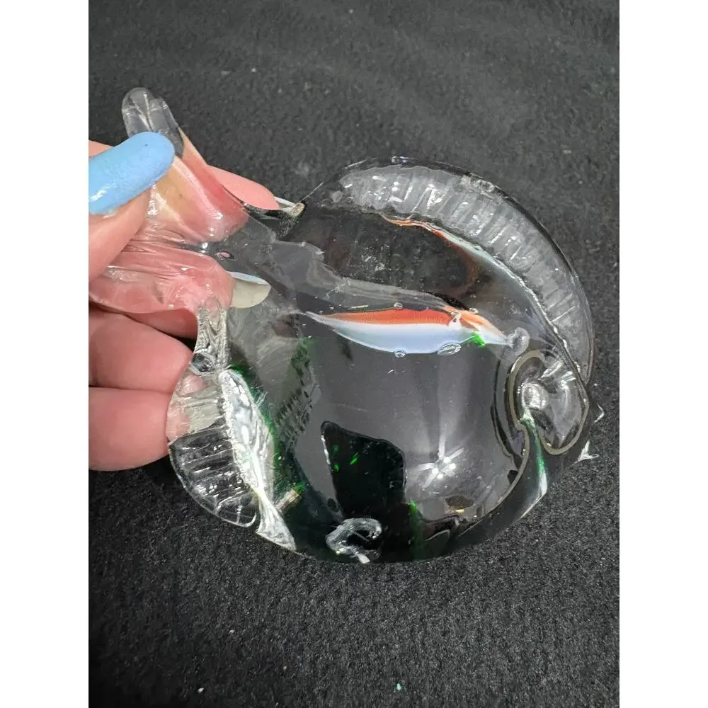 Vintage Glass Fish Murano- Style Paperweight